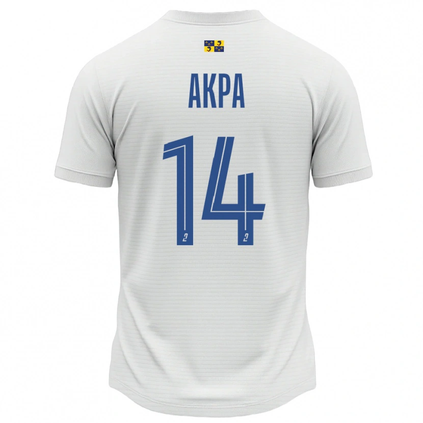 Danxen Herren Mara Akpa #14 Weiß Blau Auswärtstrikot Trikot 2025/26 T-Shirt