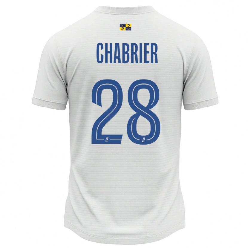 Danxen Herren Mélanie Chabrier #28 Weiß Blau Auswärtstrikot Trikot 2025/26 T-Shirt