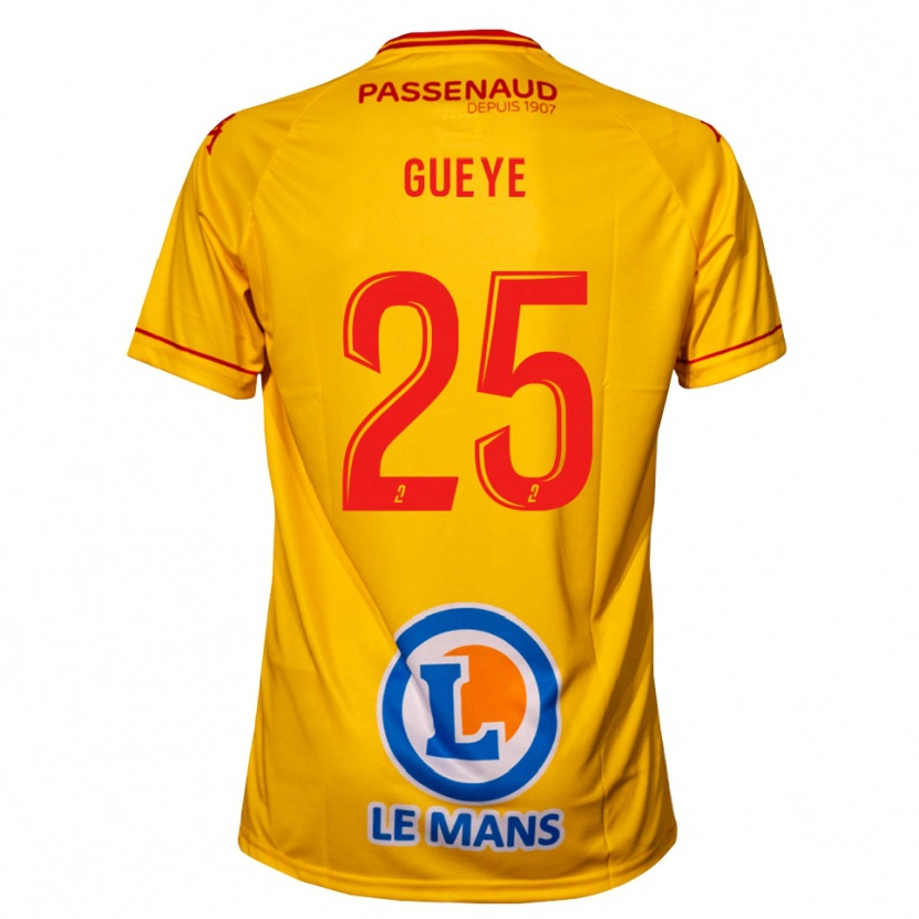 Danxen Herren Dame Gueye #25 Gelb Auswärtstrikot Trikot 2025/26 T-Shirt