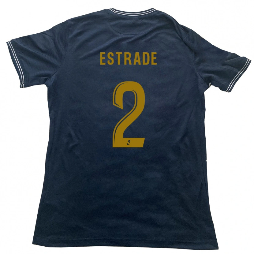 Danxen Herren Alexandre Estrade #2 Marine Gold Auswärtstrikot Trikot 2025/26 T-Shirt