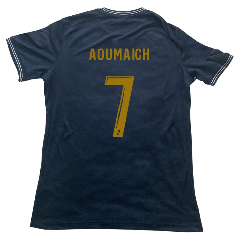Danxen Herren Ilias Aoumaich #7 Marine Gold Auswärtstrikot Trikot 2025/26 T-Shirt