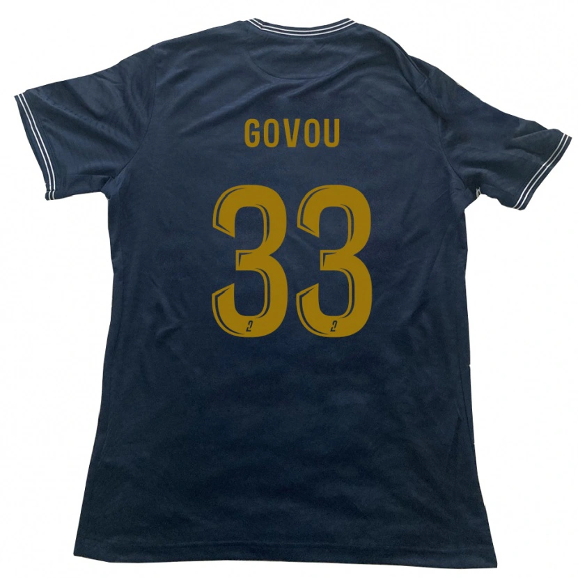 Danxen Herren Mensah Govou #33 Marine Gold Auswärtstrikot Trikot 2025/26 T-Shirt