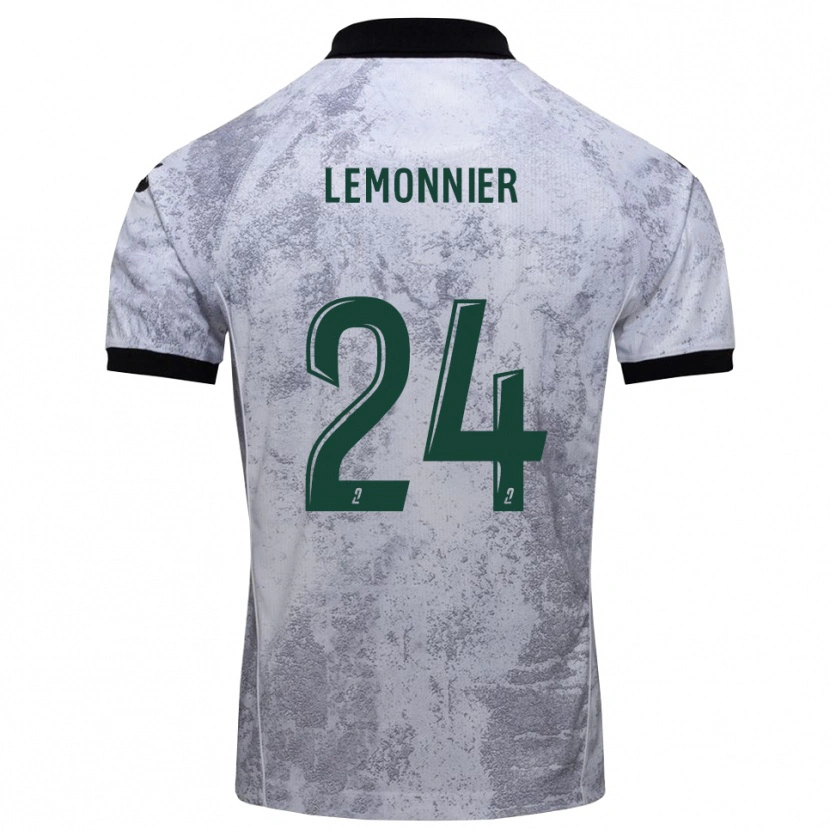 Danxen Herren Pierre Lemonnier #24 Weiß Schwarz Auswärtstrikot Trikot 2025/26 T-Shirt