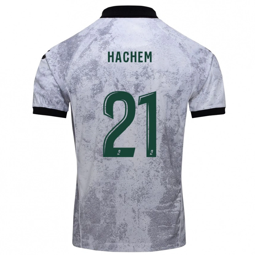 Danxen Herren Abdelsamad Hachem #21 Weiß Schwarz Auswärtstrikot Trikot 2025/26 T-Shirt