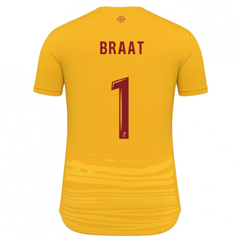 Danxen Herren Quentin Braat #1 Orange Burgunder Auswärtstrikot Trikot 2025/26 T-Shirt