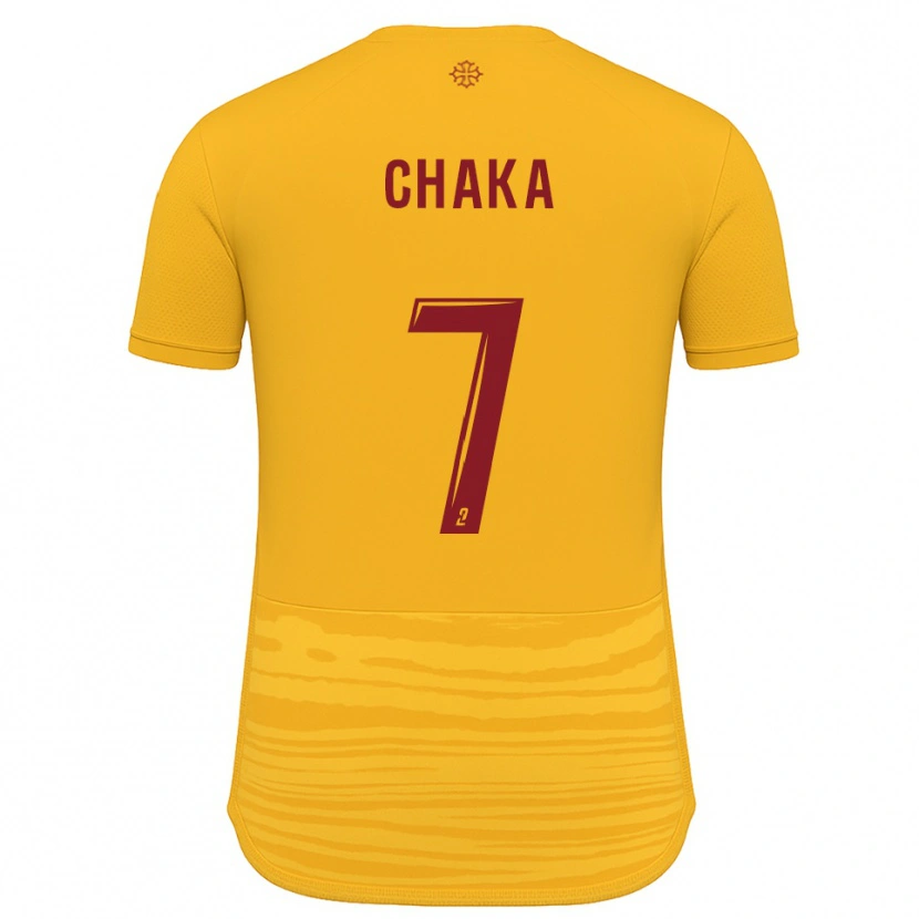 Danxen Herren Kaël Chaka #7 Orange Burgunder Auswärtstrikot Trikot 2025/26 T-Shirt