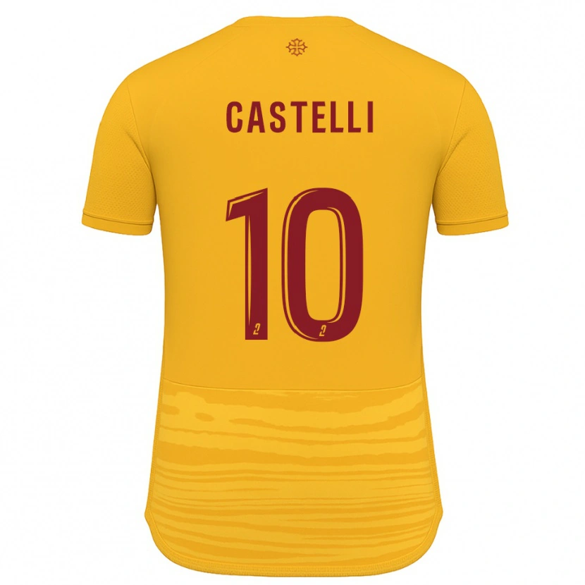 Danxen Herren Fabio Castelli #10 Orange Burgunder Auswärtstrikot Trikot 2025/26 T-Shirt