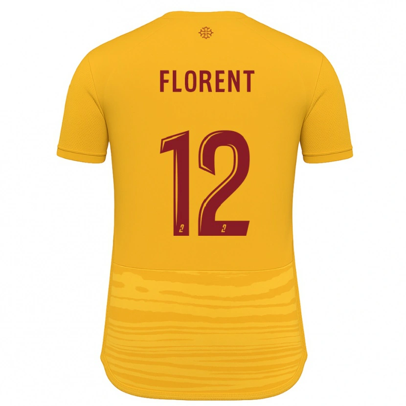 Danxen Herren Valentin Florent #12 Orange Burgunder Auswärtstrikot Trikot 2025/26 T-Shirt