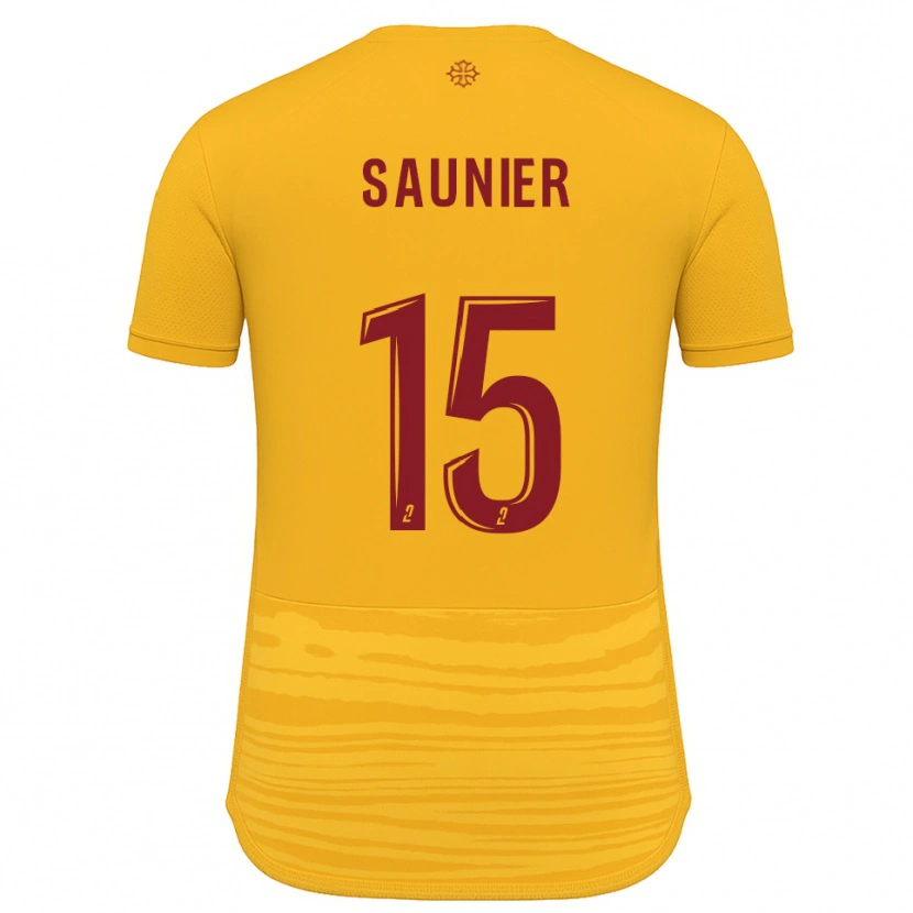 Danxen Herren Océane Saunier #15 Orange Burgunder Auswärtstrikot Trikot 2025/26 T-Shirt