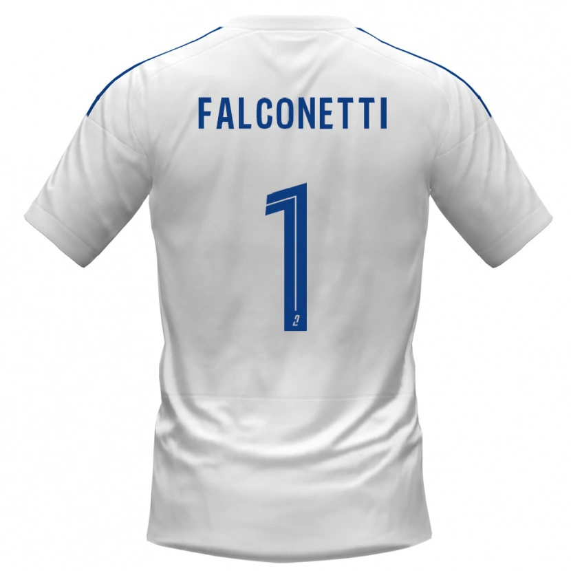 Danxen Herren Thomas Falconetti #1 Weiß Blau Auswärtstrikot Trikot 2025/26 T-Shirt