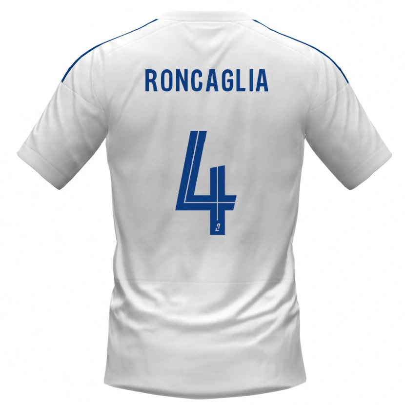 Danxen Herren Anthony Roncaglia #4 Weiß Blau Auswärtstrikot Trikot 2025/26 T-Shirt