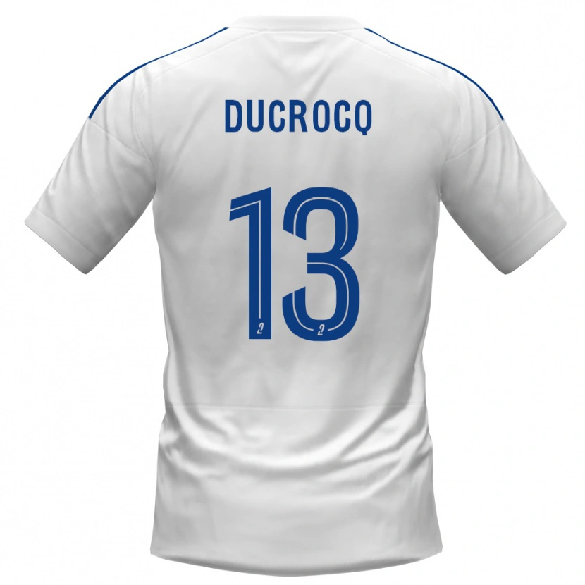 Danxen Herren Tom Ducrocq #13 Weiß Blau Auswärtstrikot Trikot 2025/26 T-Shirt