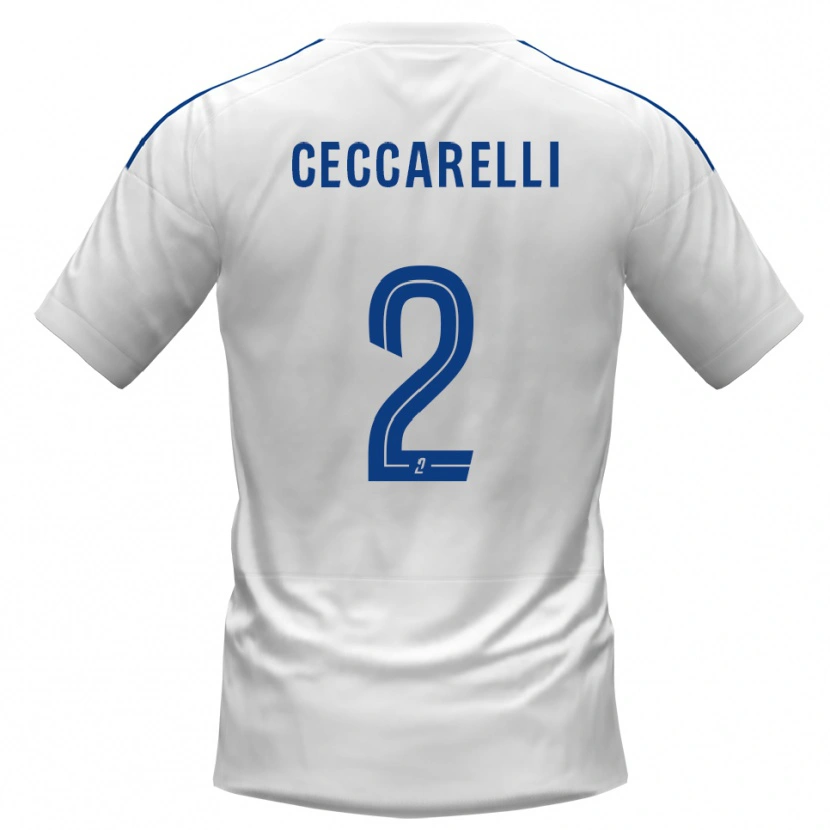 Danxen Herren Gabriel Ceccarelli #2 Weiß Blau Auswärtstrikot Trikot 2025/26 T-Shirt