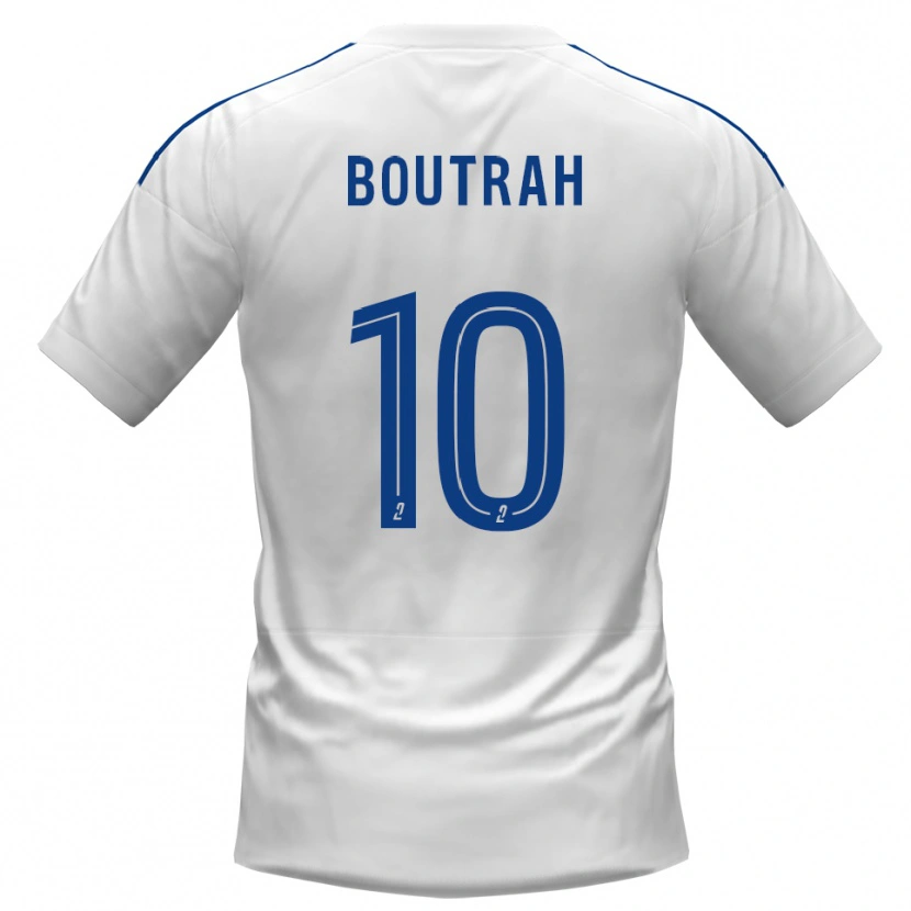 Danxen Herren Amine Boutrah #10 Weiß Blau Auswärtstrikot Trikot 2025/26 T-Shirt