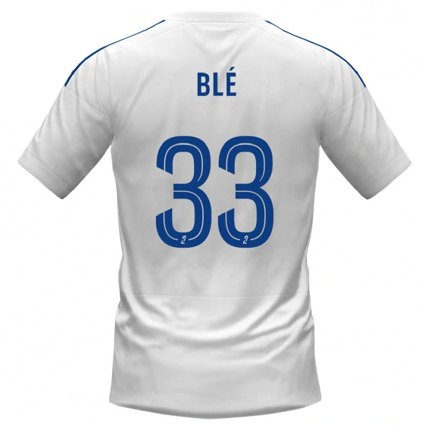 Danxen Herren Maxime Blé #33 Weiß Blau Auswärtstrikot Trikot 2025/26 T-Shirt