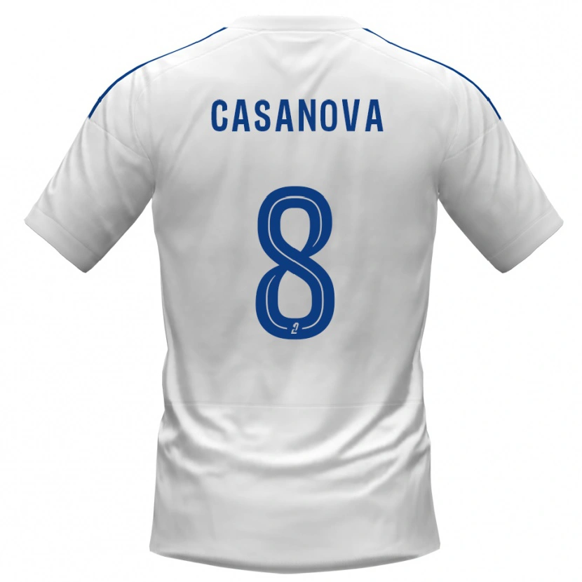 Danxen Herren Nicolas Casanova #8 Weiß Blau Auswärtstrikot Trikot 2025/26 T-Shirt