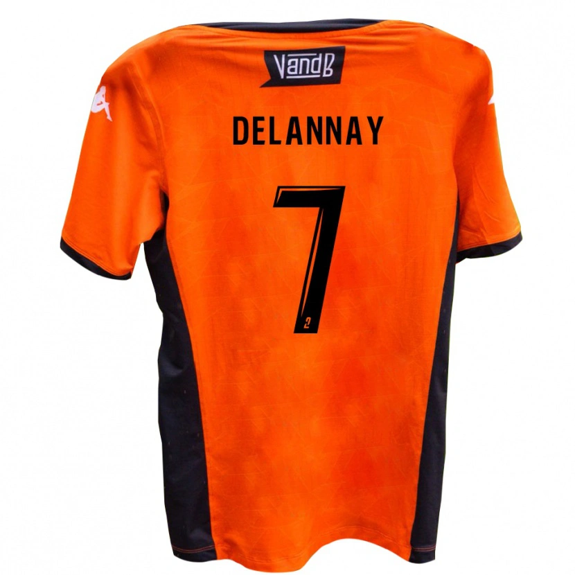 Danxen Herren Mathis Delannay #7 Weiß Schwarz Auswärtstrikot Trikot 2025/26 T-Shirt