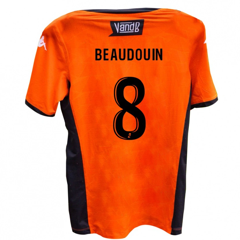 Danxen Herren Alessio Beaudouin #8 Weiß Schwarz Auswärtstrikot Trikot 2025/26 T-Shirt