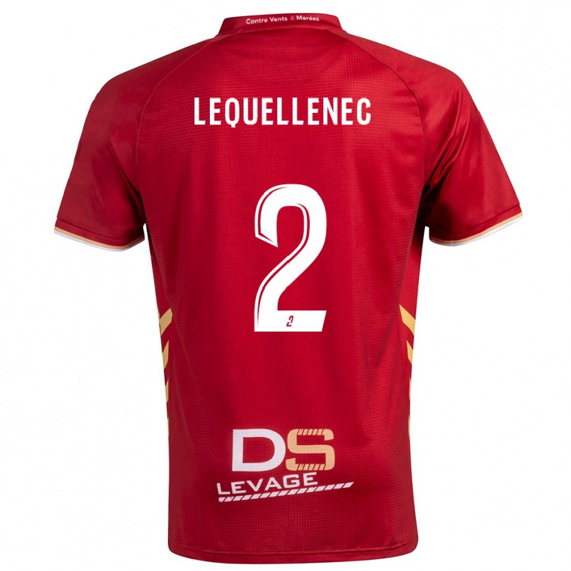 Danxen Herren Yanis Lequellenec #2 Burgunder Gold Auswärtstrikot Trikot 2025/26 T-Shirt