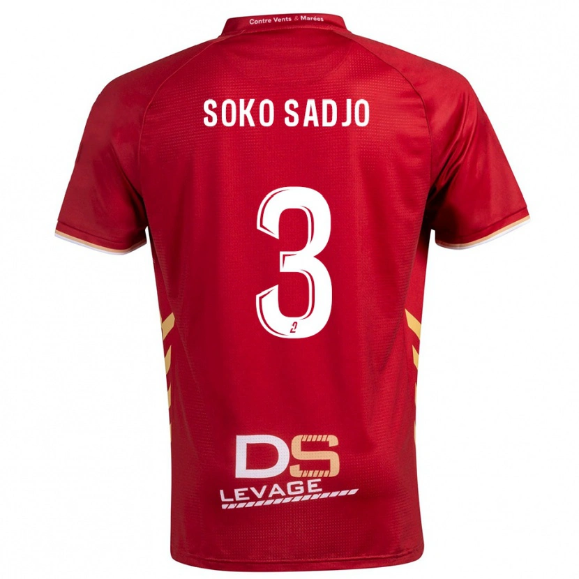 Danxen Herren Ryan Soko Sadjo #3 Burgunder Gold Auswärtstrikot Trikot 2025/26 T-Shirt
