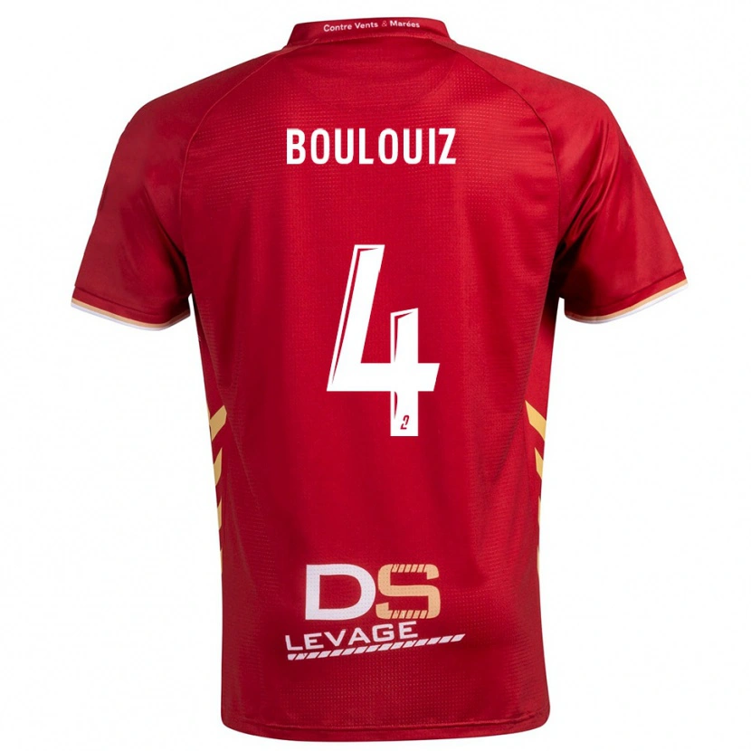 Danxen Herren Salim Boulouiz #4 Burgunder Gold Auswärtstrikot Trikot 2025/26 T-Shirt
