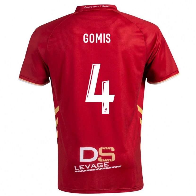 Danxen Herren Chrome Gomis #4 Burgunder Gold Auswärtstrikot Trikot 2025/26 T-Shirt