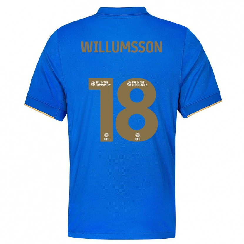 Danxen Damen Willum Thór Willumsson #18 Blau Gold Heimtrikot Trikot 2025/26 T-Shirt