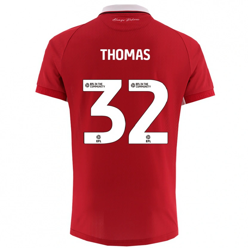 Danxen Damen Lewis Thomas #32 Rot Weiß Heimtrikot Trikot 2025/26 T-Shirt