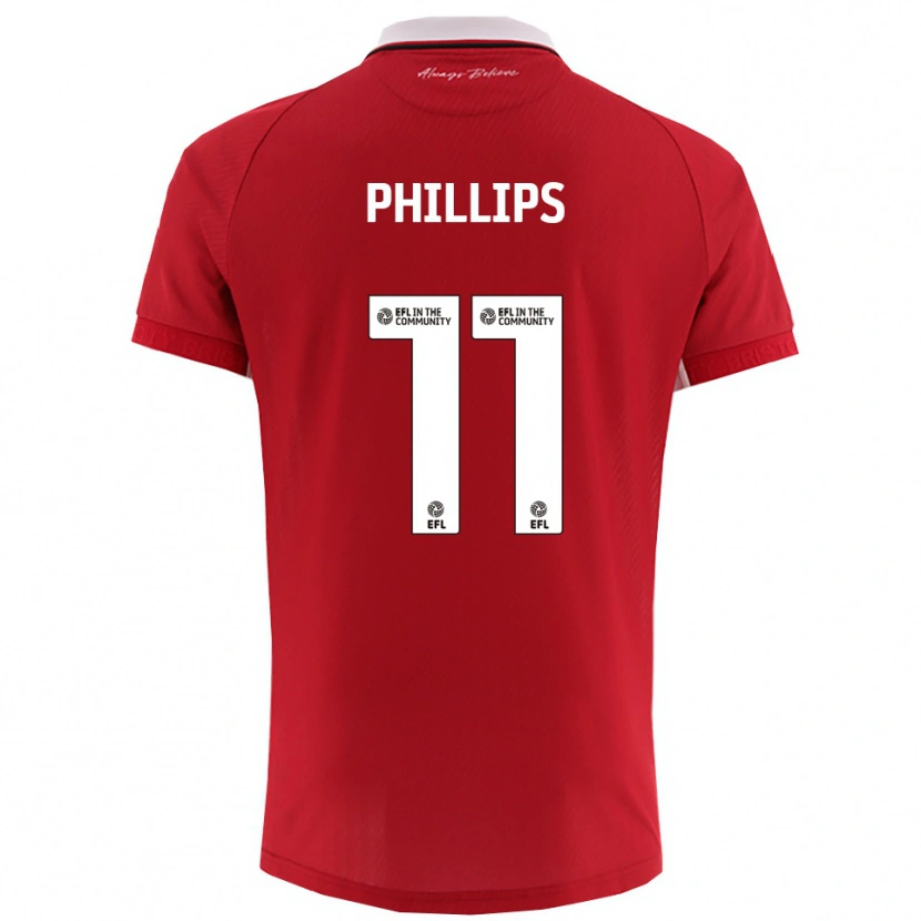 Danxen Damen Billy Phillips #11 Rot Weiß Heimtrikot Trikot 2025/26 T-Shirt