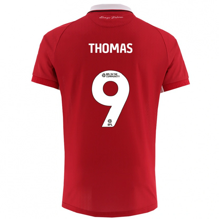 Danxen Damen Olly Thomas #9 Rot Weiß Heimtrikot Trikot 2025/26 T-Shirt