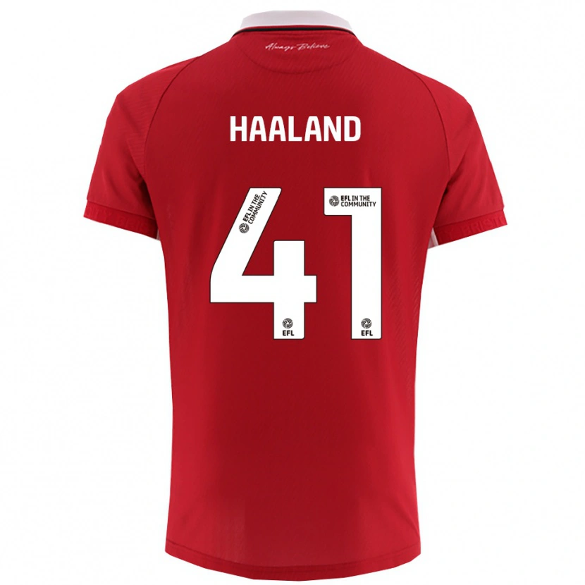 Danxen Damen Benedicte Haaland #41 Rot Weiß Heimtrikot Trikot 2025/26 T-Shirt