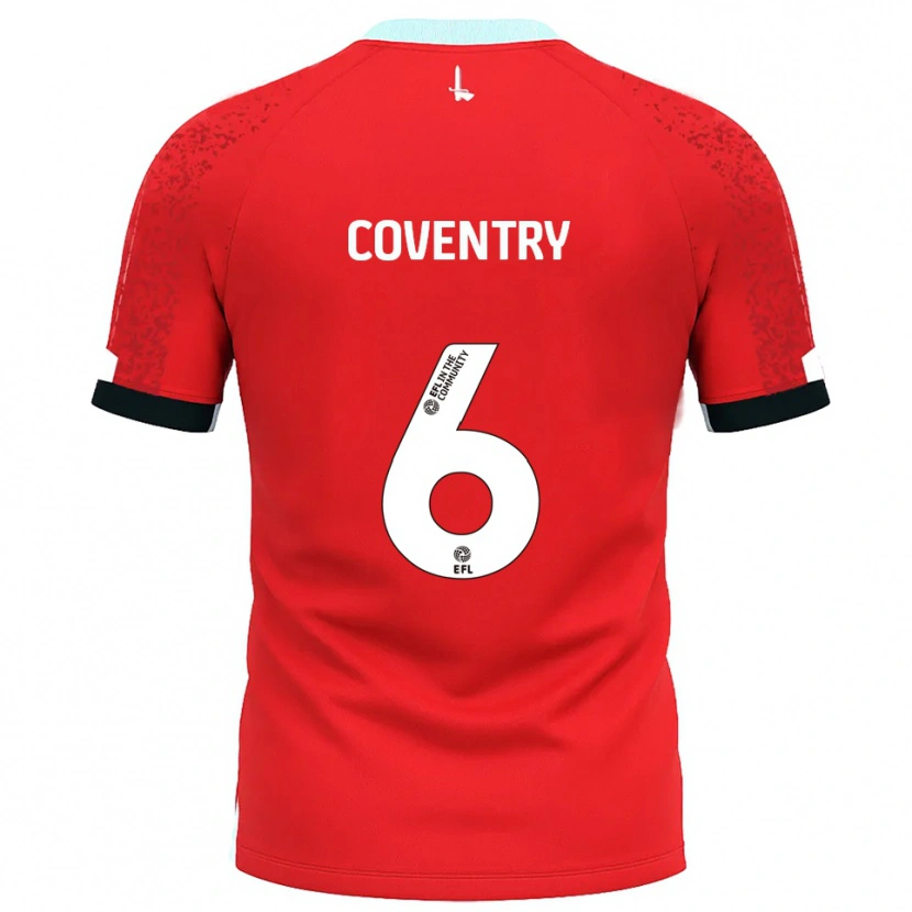 Danxen Damen Conor Coventry #6 Rot Weiß Heimtrikot Trikot 2025/26 T-Shirt
