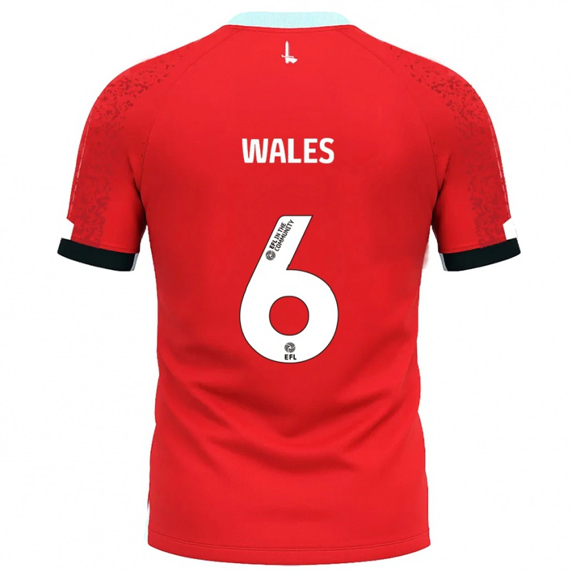 Danxen Damen Manu Wales #6 Rot Weiß Heimtrikot Trikot 2025/26 T-Shirt