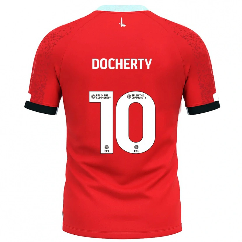 Danxen Damen Greg Docherty #10 Rot Weiß Heimtrikot Trikot 2025/26 T-Shirt