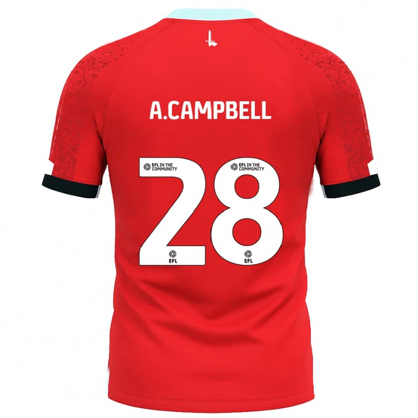 Danxen Damen Allan Campbell #28 Rot Weiß Heimtrikot Trikot 2025/26 T-Shirt