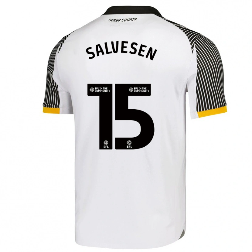 Danxen Damen Lars-Jørgen Salvesen #15 Weiß Schwarz Heimtrikot Trikot 2025/26 T-Shirt