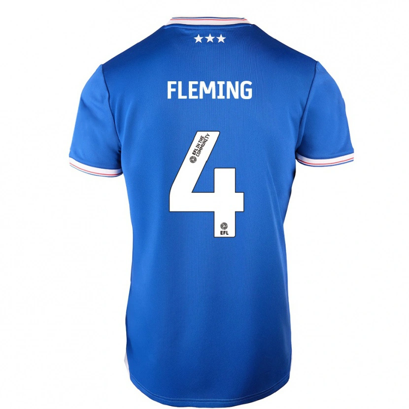 Danxen Damen Charlotte Fleming #4 Blau Weiß Heimtrikot Trikot 2025/26 T-Shirt