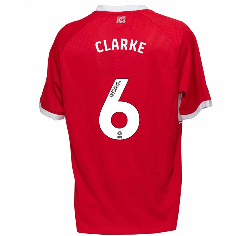 Danxen Damen Alexander Clarke #6 Rot Weiß Heimtrikot Trikot 2025/26 T-Shirt