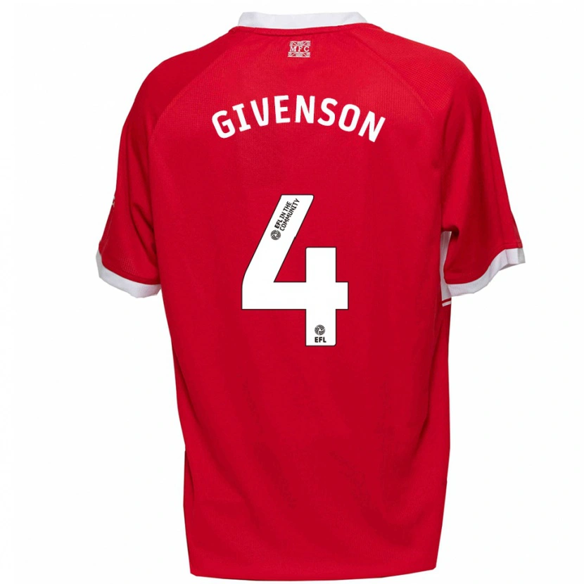 Danxen Damen Ike Givenson #4 Rot Weiß Heimtrikot Trikot 2025/26 T-Shirt