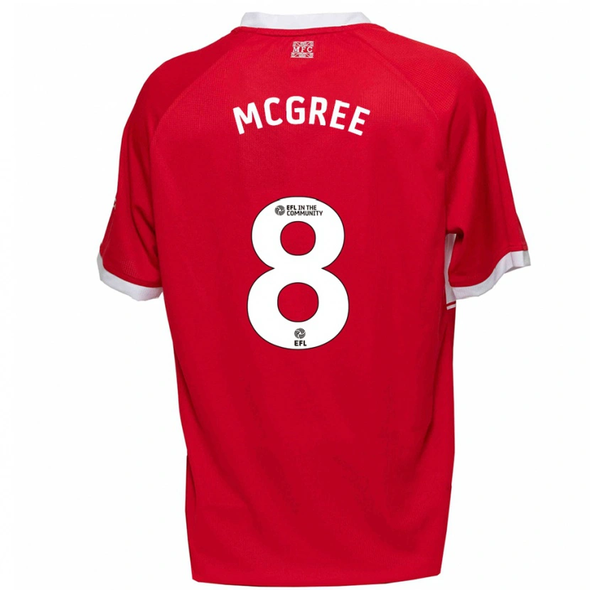 Danxen Damen Riley Mcgree #8 Rot Weiß Heimtrikot Trikot 2025/26 T-Shirt
