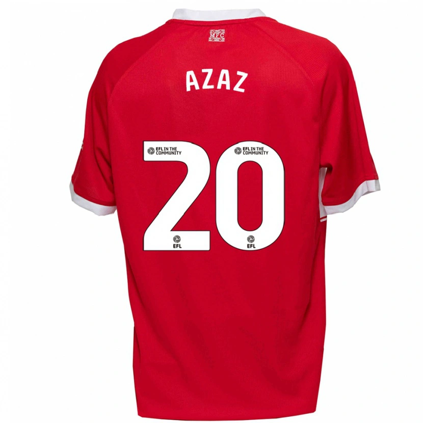 Danxen Damen Finn Azaz #20 Rot Weiß Heimtrikot Trikot 2025/26 T-Shirt