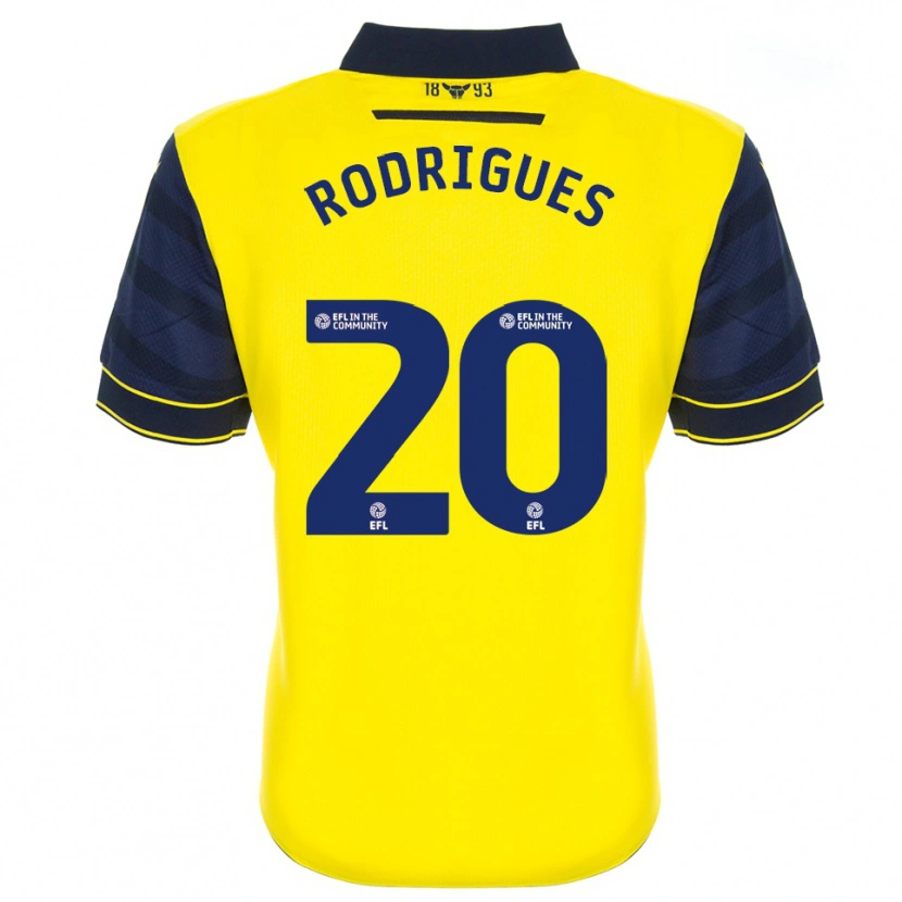 Danxen Damen Rúben Rodrigues #20 Gelb Marine Heimtrikot Trikot 2025/26 T-Shirt