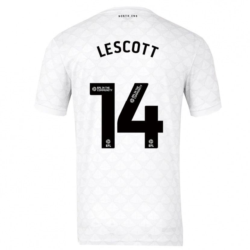 Danxen Damen Clayton Lescott #14 Weiß Rot Heimtrikot Trikot 2025/26 T-Shirt