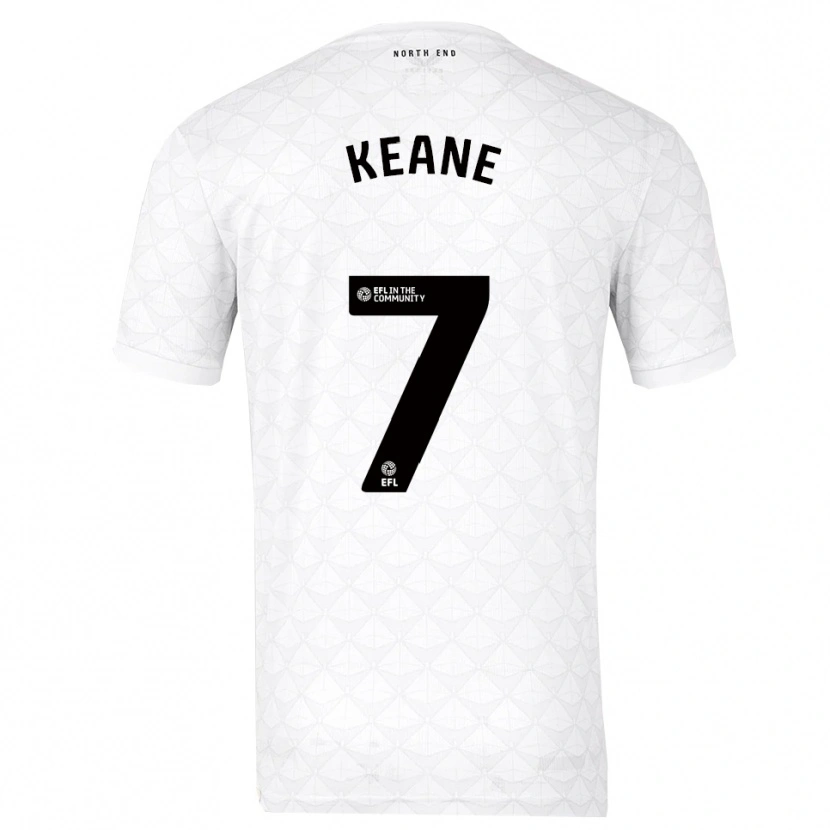 Danxen Damen Will Keane #7 Weiß Rot Heimtrikot Trikot 2025/26 T-Shirt