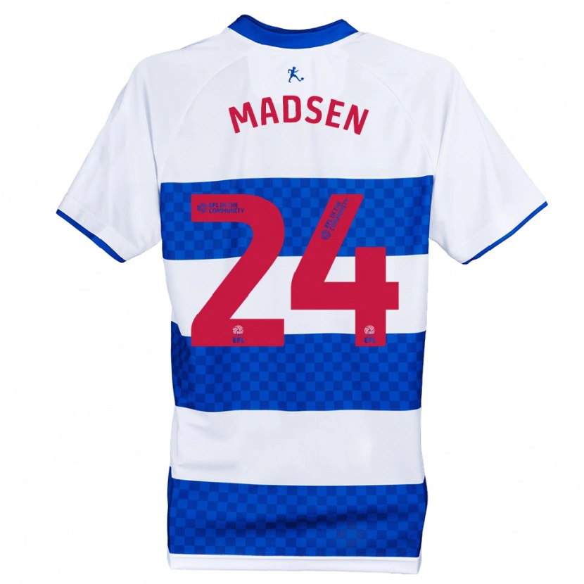 Danxen Damen Nicolas Madsen #24 Blau Weiß Heimtrikot Trikot 2025/26 T-Shirt