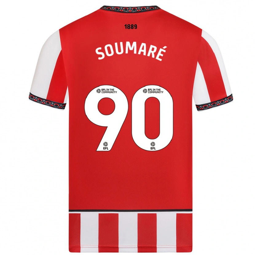 Danxen Damen Djibril Soumaré #90 Rot Weiß Heimtrikot Trikot 2025/26 T-Shirt