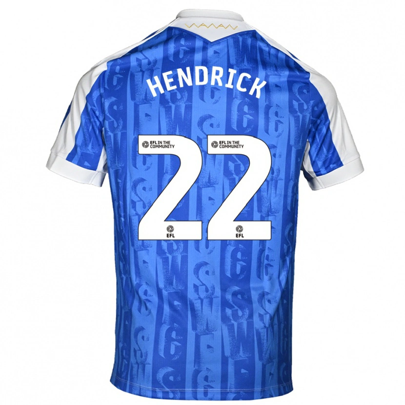 Danxen Damen Jeff Hendrick #22 Blau Weiß Heimtrikot Trikot 2025/26 T-Shirt