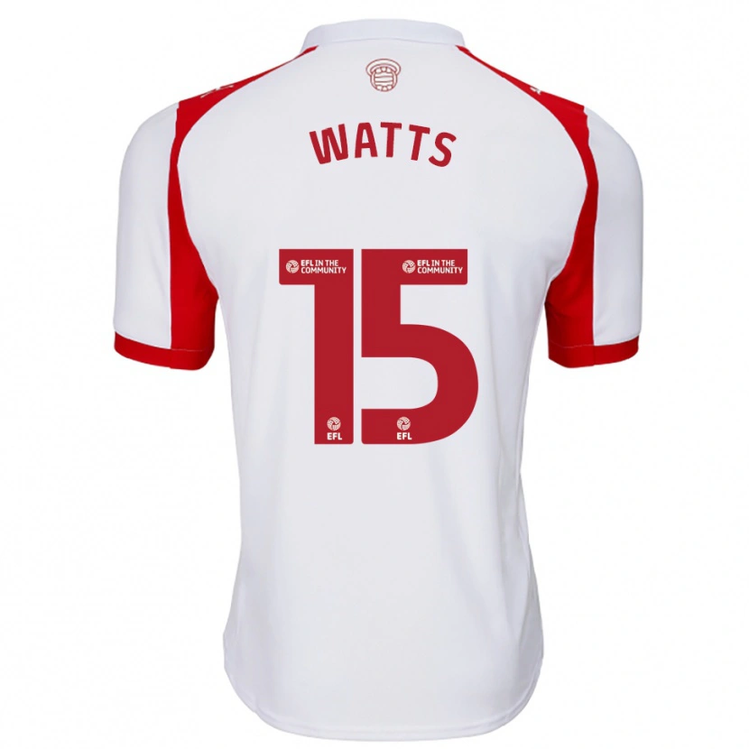 Danxen Damen Harry Watts #15 Weiß Rot Heimtrikot Trikot 2025/26 T-Shirt