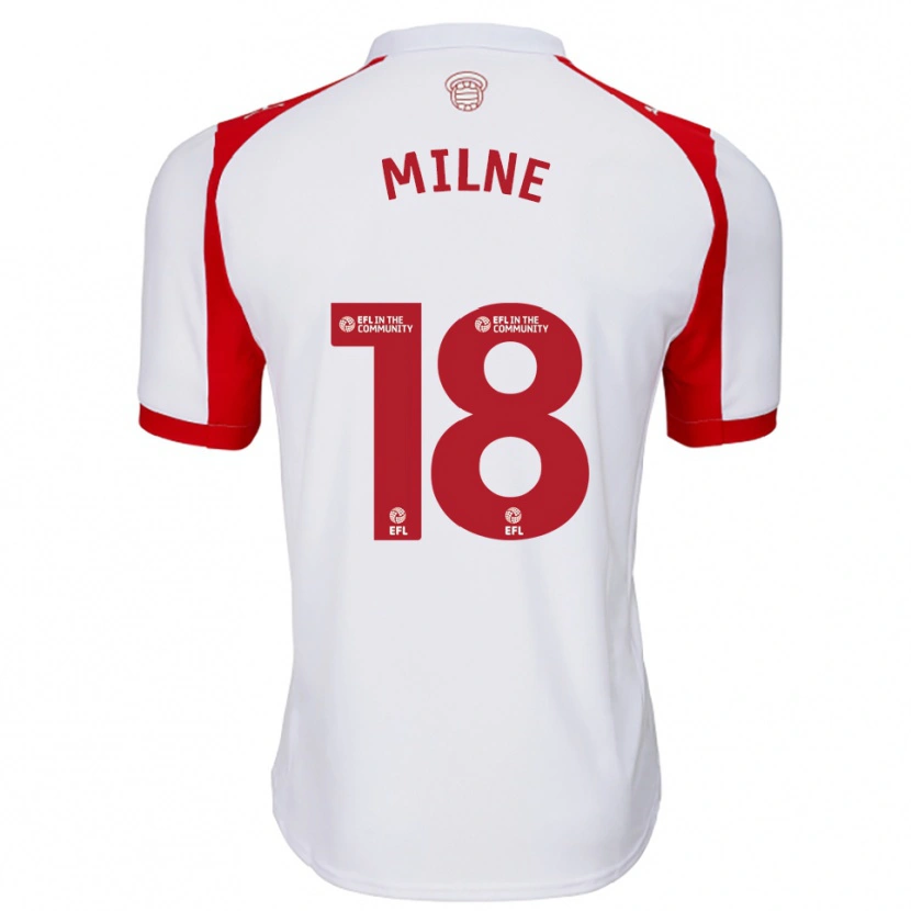 Danxen Damen Isabel Milne #18 Weiß Rot Heimtrikot Trikot 2025/26 T-Shirt