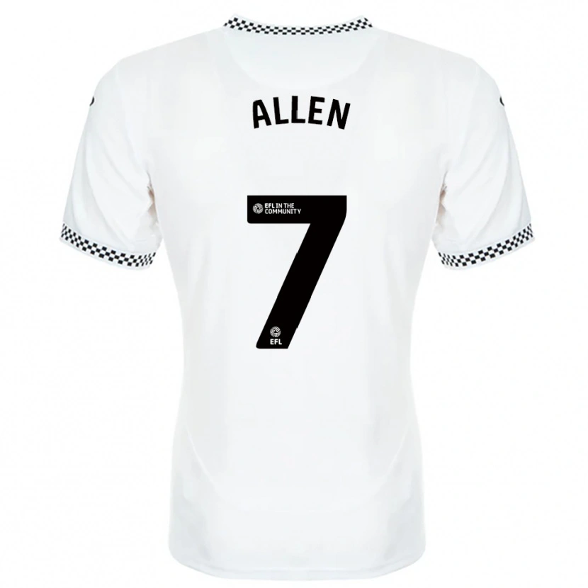 Danxen Damen Joe Allen #7 Weiß Orange Heimtrikot Trikot 2025/26 T-Shirt